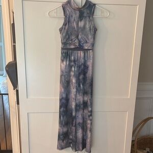 Sleeveless Tie-Dye Maxi Dress